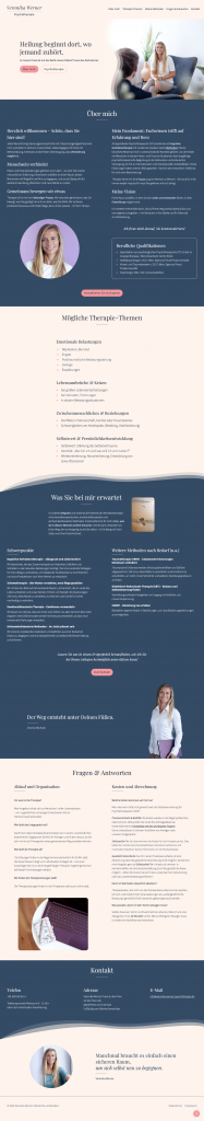 Screenshot Webseite Psychotherapeutin