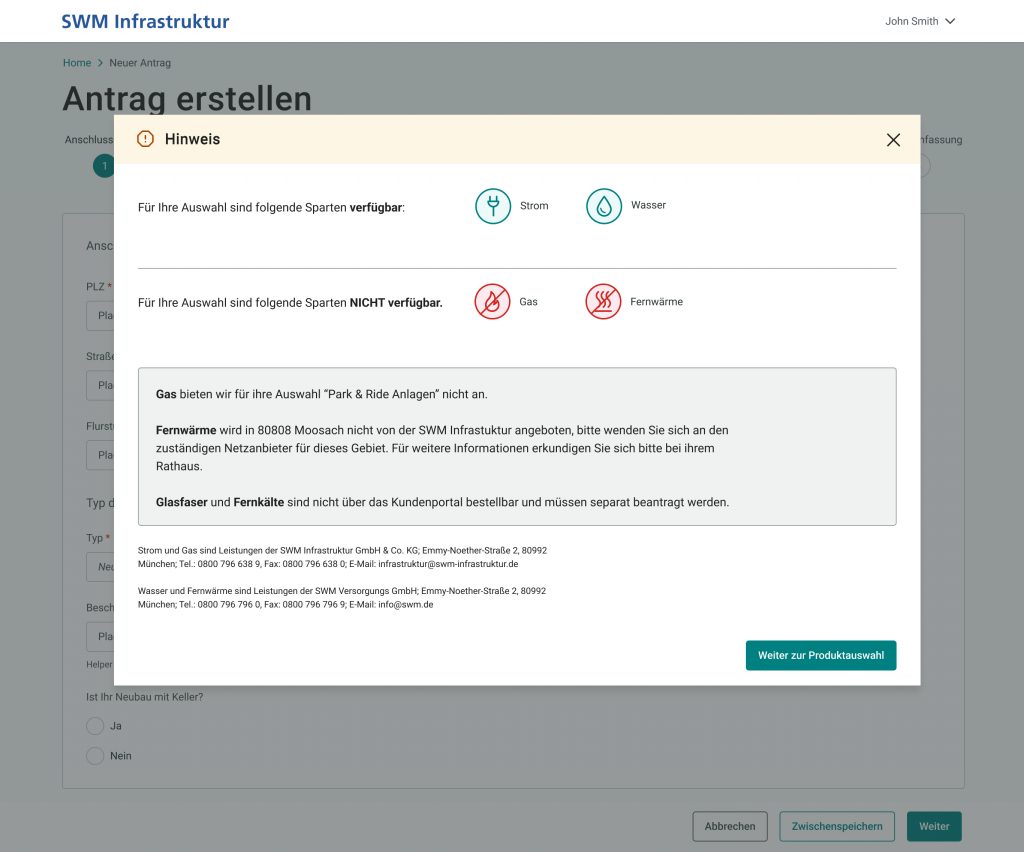 Antragstellung Onlineformular