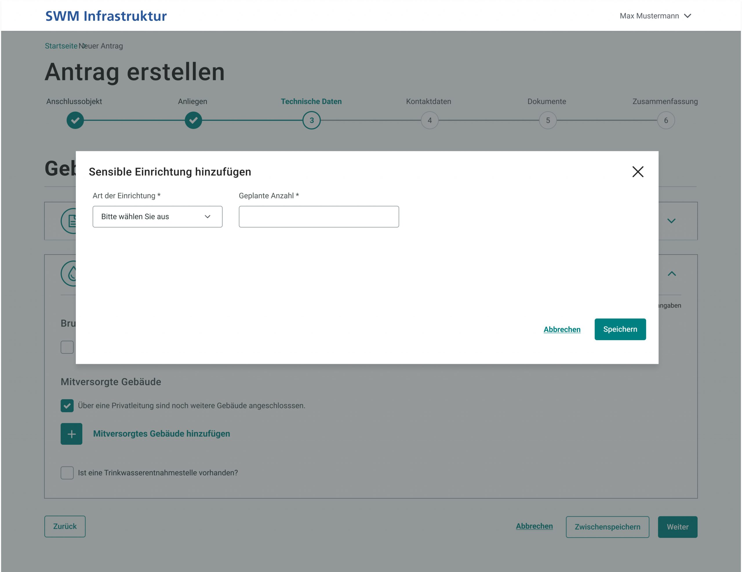 Antragstellung Onlineformular
