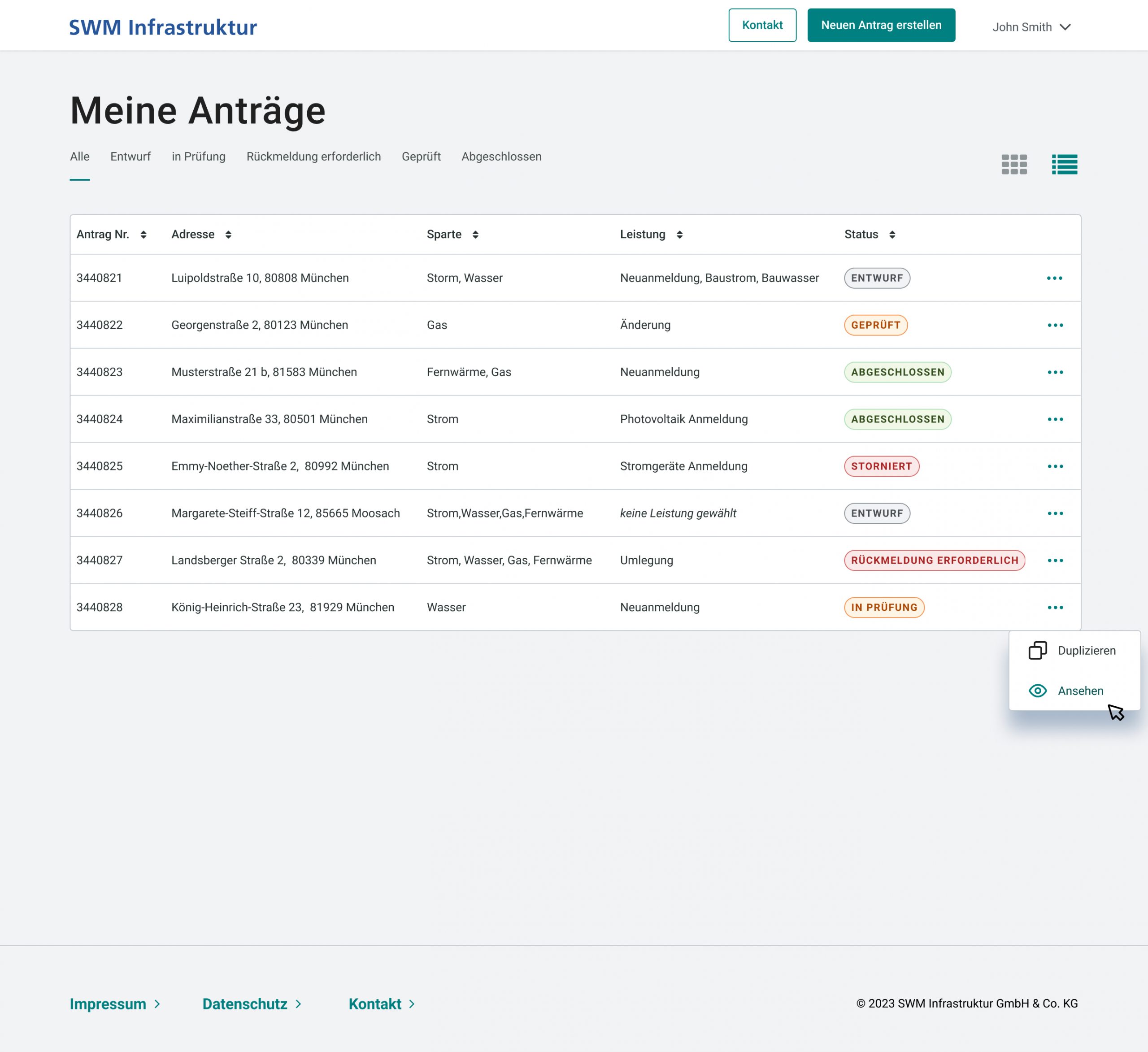 Online Kundenportal