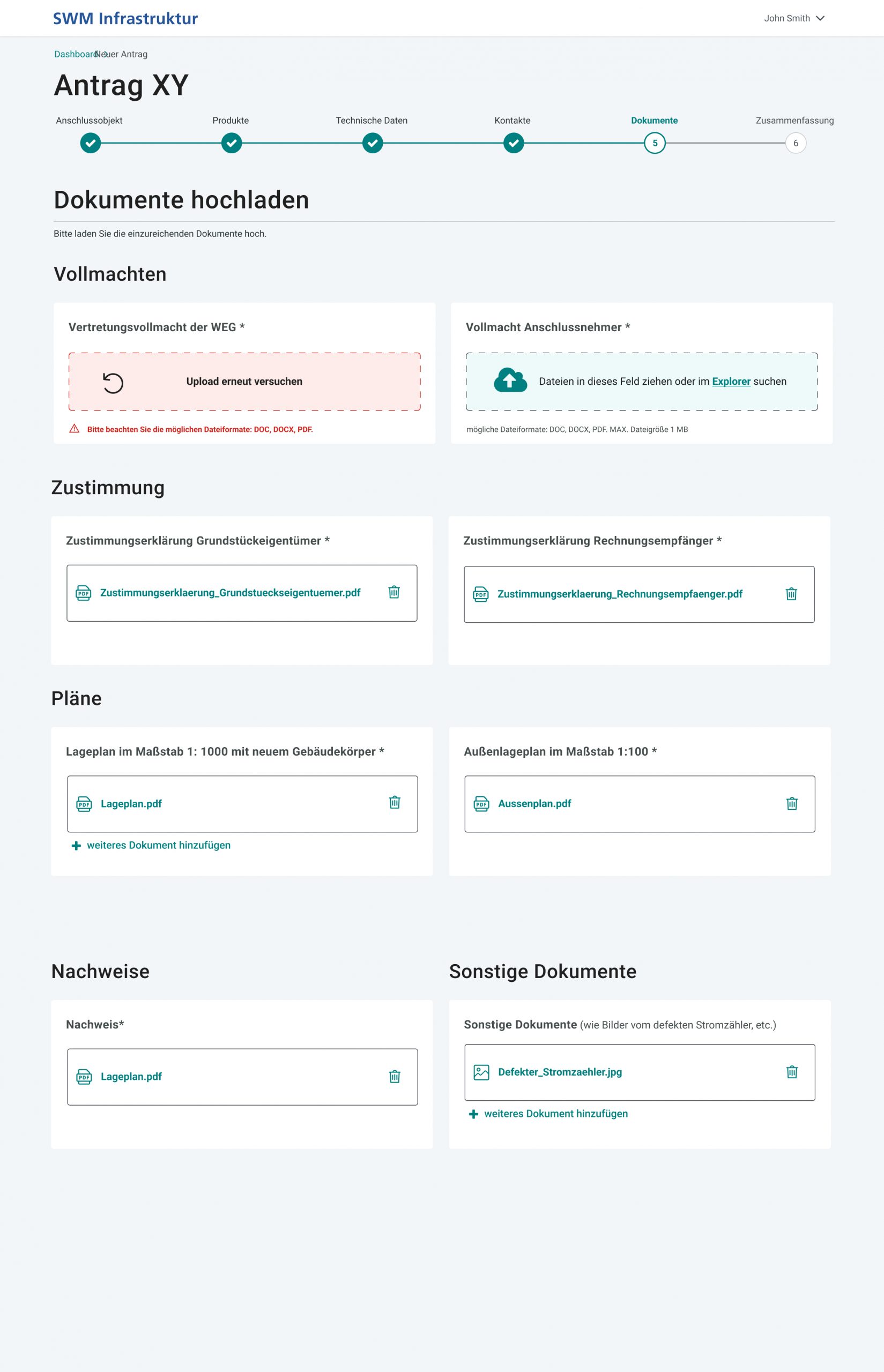 Antragstellung Onlineformular